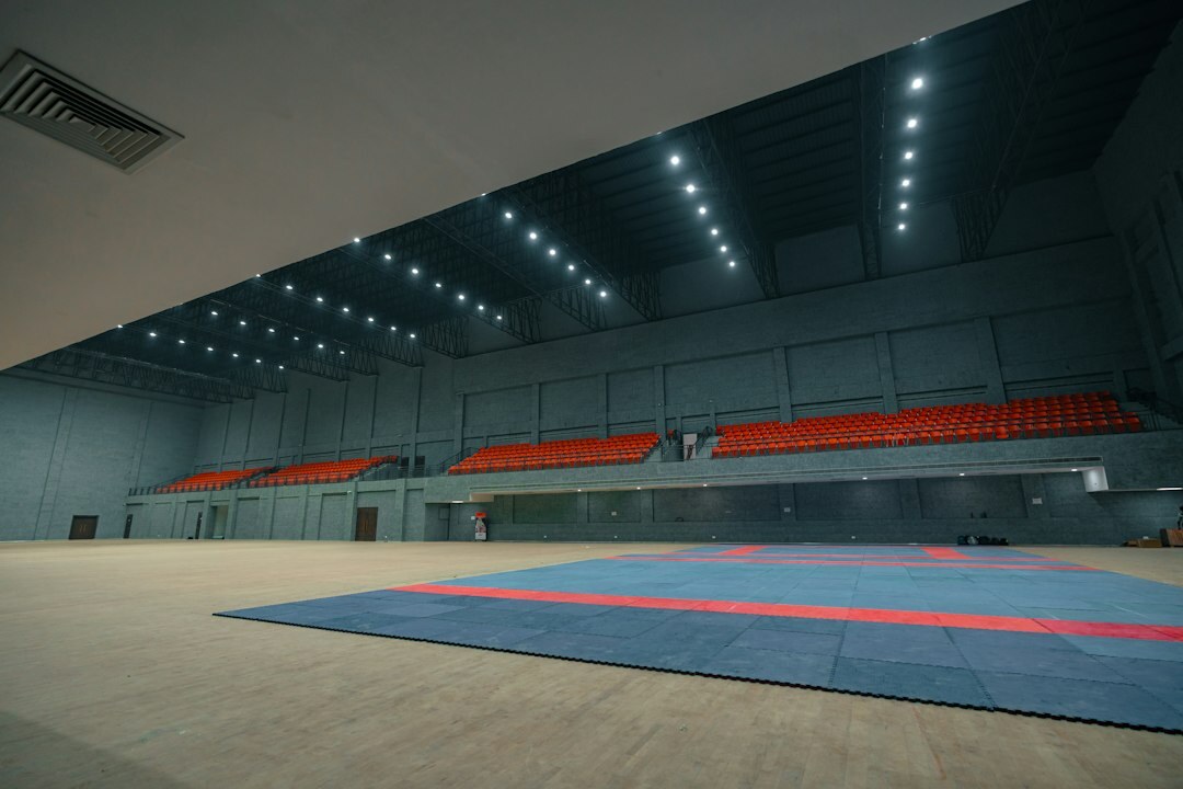 Modern reception area of a television production training facility